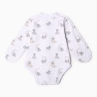 Боди с закрытыми ручками, цвет белый, рост 56 см - фото 23361779