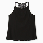 Комплект женский домашний (топ/шорты), цвет чёрный, размер 50 - фото 23559417