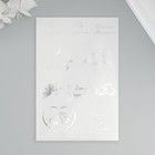 Наклейки (стикеры) "Свадебные" 10х15 см, цвет серебро, 5-323 - фото 288349762