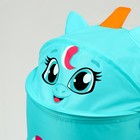 Корзина для хранения игрушек «Единорог» с ручками и крышкой, 55 х 33 х 33 см, голубая - Фото 5