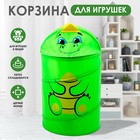 Корзина для хранения игрушек «Динозаврик» с ручками и крышкой, 55 х 33 х 33 см, зелёная - Фото 1