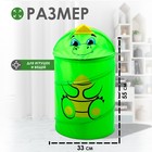Корзина для хранения игрушек «Динозаврик» с ручками и крышкой, 55 х 33 х 33 см, зелёная - Фото 2