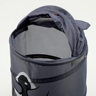 Корзина для хранения игрушек «Котик с рыбкой» с ручками и крышкой, 55×33×33 см, серая - Фото 8