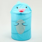 Корзина для хранения игрушек «Акула» с ручками и крышкой, 55 х 33 х 33 см, голубая - Фото 3