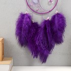 Ловец снов "Бабочки и страусиные перья" фиолетовый d=15 см 50х15 см 9917645