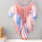 Ловец снов "Паутина. Розово-голубой" d=17 см 70х17 см - фото 23371885