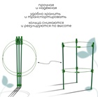 Кустодержатель, d=18 см, h=30 см, 2 кольца, металл, зелёный, Greengo - Фото 3