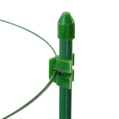 Кустодержатель, d=18 см, h=30 см, 2 кольца, металл, зелёный, Greengo