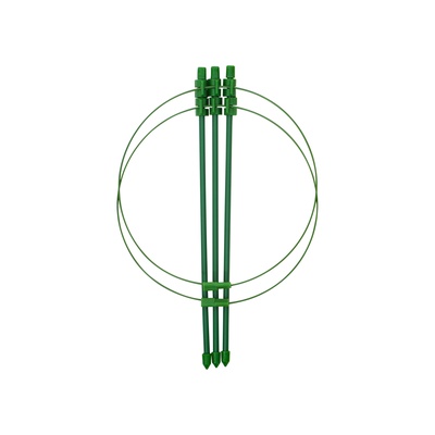 Кустодержатель, d=18 см, h=30 см, 2 кольца, металл, зелёный, Greengo