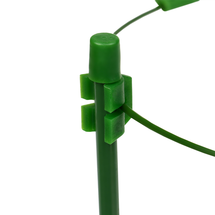 Кустодержатель, d = 32–30–28–26–24 см, h = 150 см, 5 колец, металл, зелёный, Greengo
