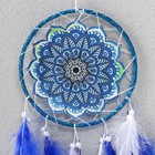 Ловец снов "Мандала с синими перьями" 60х15х0,7 см - Фото 2
