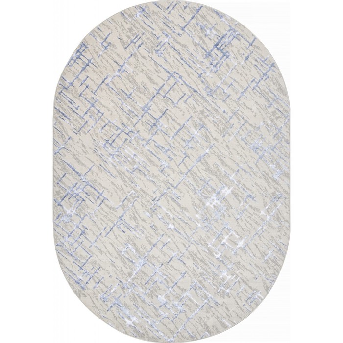 Ковёр овальный Liman f164, размер 300x160 см, цвет cream-blue