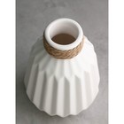 Ваза настольная «Геометрия», h=18 см, цвет белый, керамика, 1 сорт, Иран - фото 25417946