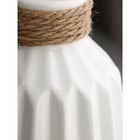 Ваза настольная «Геометрия», h=18 см, цвет белый, керамика, 1 сорт, Иран - фото 25417947