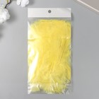 Перо декоративное гусиное пуховое "Жёлтое" набор 40 шт h=10-15 см - фото 8180738