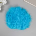 Перо декоративное гусиное пуховое "Голубое озеро" набор 40 шт h=10-15 см - Фото 1