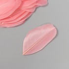 Перо декоративное гусиное "Телесно-розовое" в форме листа набор 40 шт h=5-7 см - Фото 3