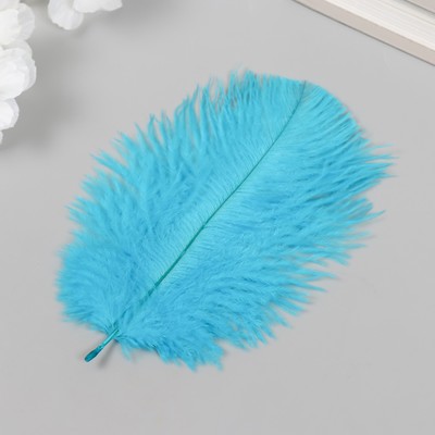 Перо декоративное страуса «Сапфир», h=15-20 см