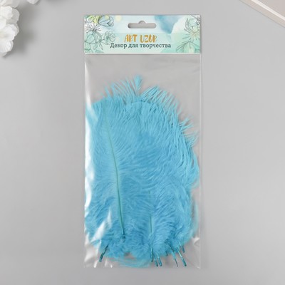Перо декоративное страуса «Сапфир», h=15-20 см