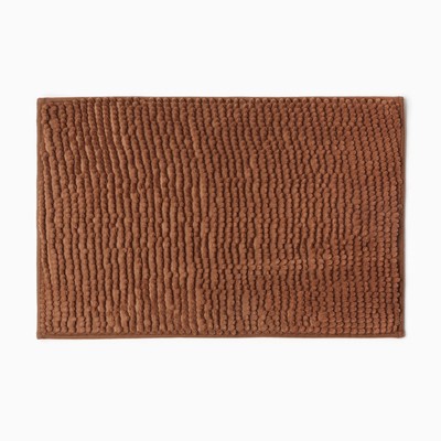 Коврик для ванной «Этель. Букли», 38×58 см, кофейный