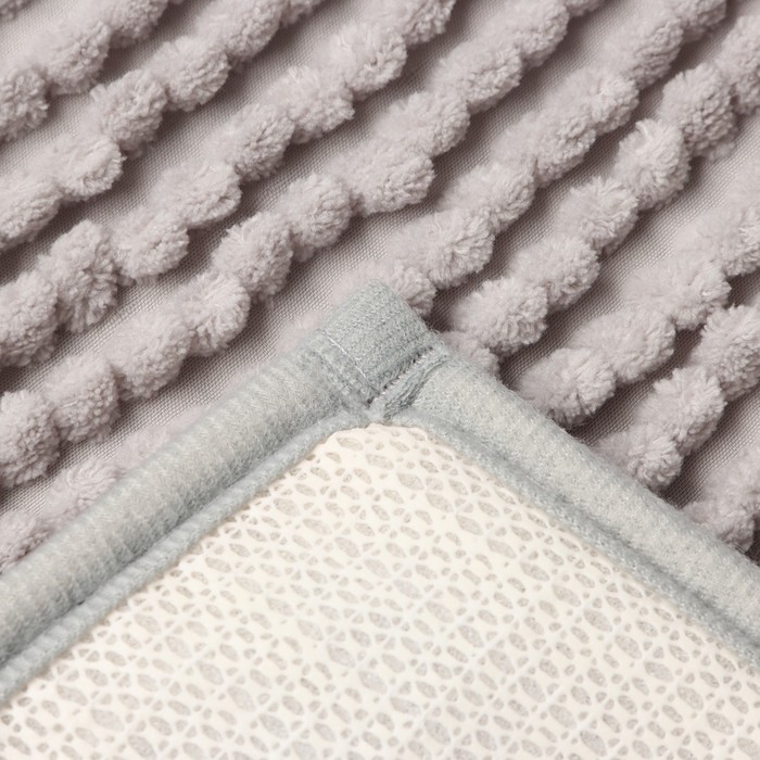 Набор ковриков для ванной Этель Букли цвет серый 2 шт, 38х58 см, 48х38 см