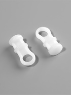 Бегунок с ушком для крючков, 11×25 мм, белый 9907272