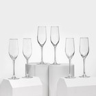 Набор стеклянных бокалов для шампанского «Селест», 160 мл, 6 шт - фото 301059280