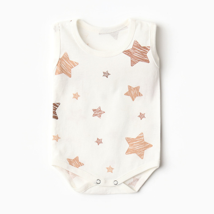 Боди Bloom Baby Звездочки без рукавов, р. 62 см, молочный - Фото 1