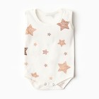 Боди Bloom Baby Звездочки без рукавов, р. 74 см, молочный - фото 320751460
