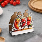 Салфетница "Крутые перцы", 12 х 12 х 6 см - фото 23440838