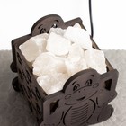 Соляной светильник "Черепаха" деревянная Е14 15Вт 1,4 кг - Фото 5