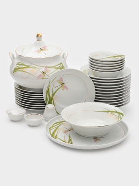 {{photo.Alt || photo.Description || 'УЦЕНКА Сервиз столовый фарфоровый «Стрекоза», 37 предметов, 2 вида тарелок (отсутствует стойка для специй, супник)'}}