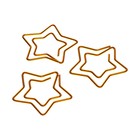 Скрепки канцелярские цветные GLOBUS "Звёздочка", 30 мм, 12 штук, золотые, евробокс - фото 9740398