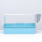 Клетка для грызунов «Пижон» №1 складная, 58×40×34 см (+миска, 2 кормушки), бирюзовая - Фото 10