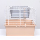 Клетка для грызунов «Пижон» №1 складная, 58×40×34 см, миска, 2 кормушки, бежевая - Фото 4