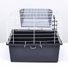 Клетка для грызунов «Пижон» №1 складная, 58×40×34 см, миска, 2 кормушки, серая - Фото 4