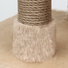 Домик-когтеточка 2-х ур. квадратный с 2-мя квадратными полками, 53×35×65 см, бежевый - Фото 8