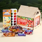 Сладкий детский подарок «Почта»: шоколадные конфеты, кормушка-домик, краски, 700 г. - фото 5202435