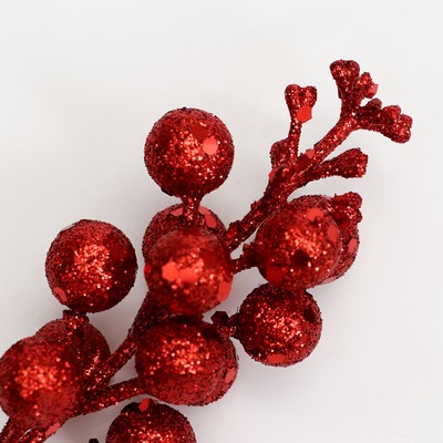 Ягоды для декора, красные, 4.5×4.5×20 см