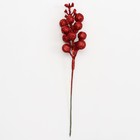 Декоративные ягодки на палочке, красного цвета, 4.5 × 4.5 × 20 см - Фото 4