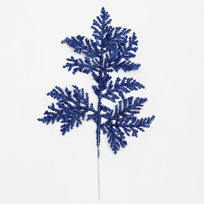 Декоративная веточка "Изумление" в синем цвете 0.3х12х28 см