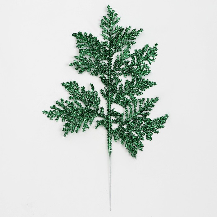 Декоративная веточка "Изумление" в зелёном цвете 0.3х12х28 см