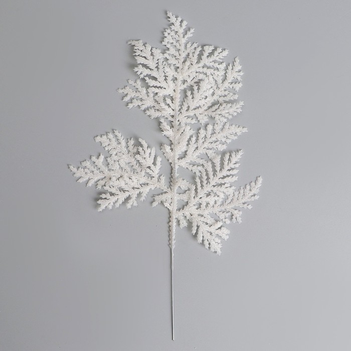 Декоративная веточка "Изумление" в белом цвете 0.3х12х28 см