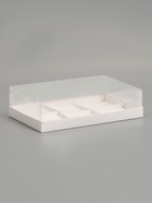 Коробка для муссовых пирожных 6 штук, 26×17×6 см, белый - Фото 1