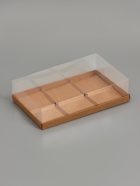 Коробка для муссовых пирожных 6 штук, 26×17×6 см, крафт - Фото 2