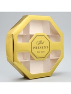 Коробка кондитерская, упаковка, Best PRESENT, 27 х 27 х 5 см 9769178