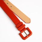 Ремень женский с винтом, 105×3 см, классическая пряжка со вставкой, рыжий - Фото 5