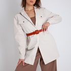 Ремень женский с винтом, 105×3 см, классическая пряжка со вставкой, рыжий - Фото 4