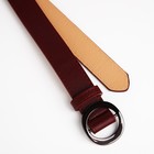 Ремень женский, ширина 3 см, пряжка металл, цвет бордовый - фото 23321541