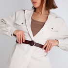 Ремень женский, ширина 3 см, пряжка металл, цвет бордовый - фото 23578001